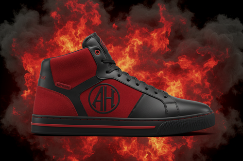 Azure Hue Amphibian Mid - Red & Black