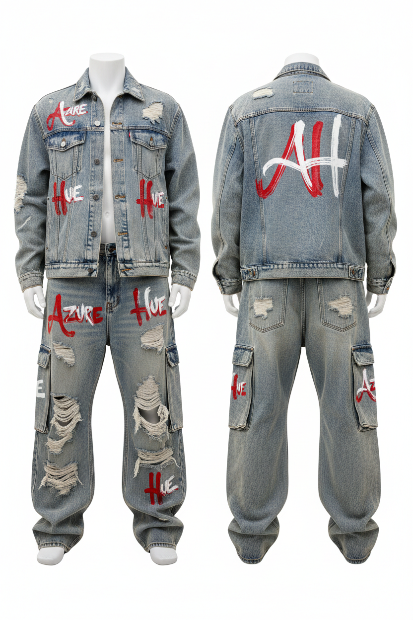 Azure Hue Denim - Light Wash Baggy