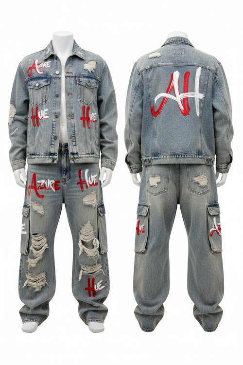 Azure Hue Denim - Light Wash Baggy