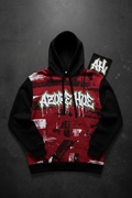 Azure Hue Hoodie - Red Black White