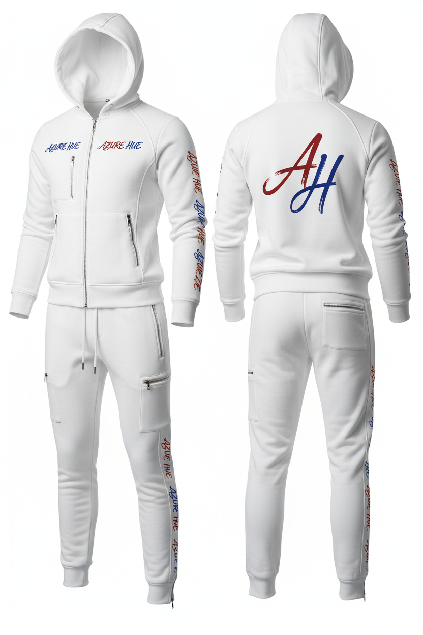 Azure Hue Jogger - White Full Feature