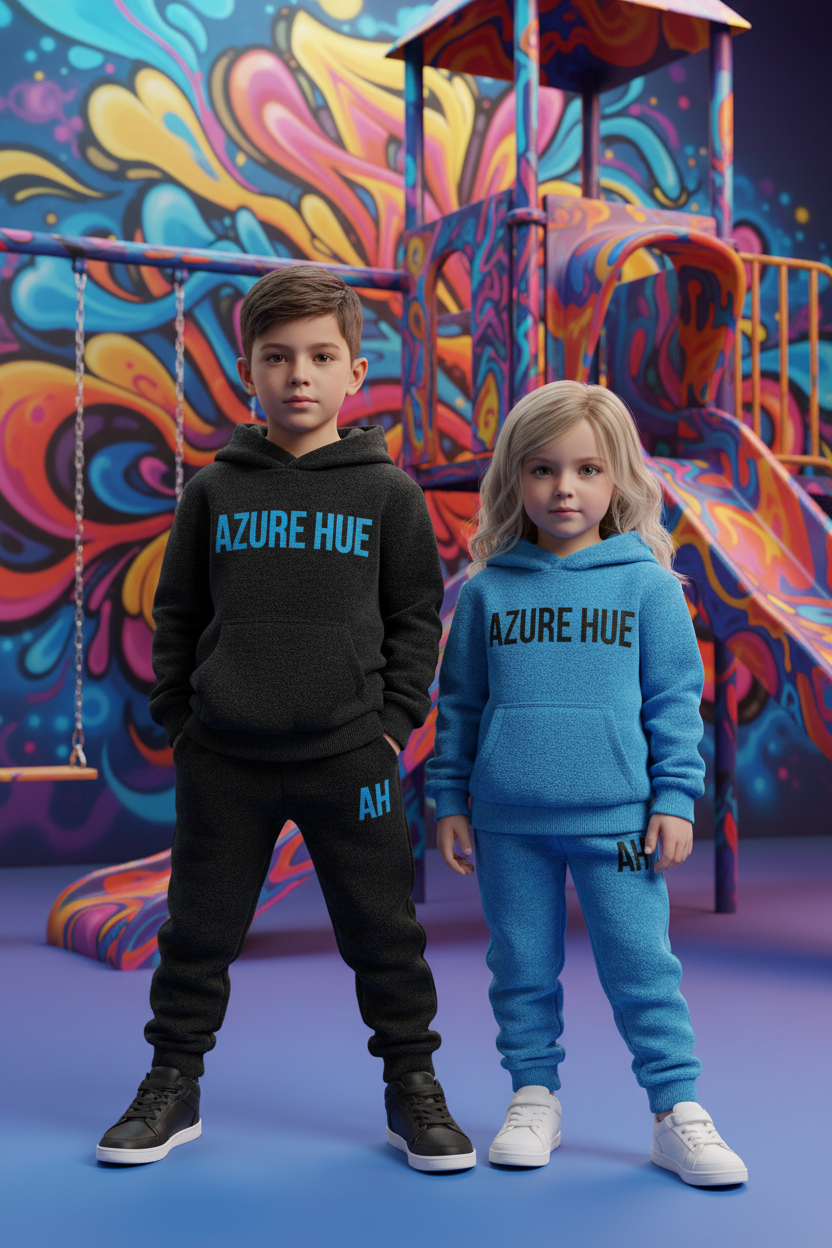 Azure Hue Kids Hoodie & Jogger Set