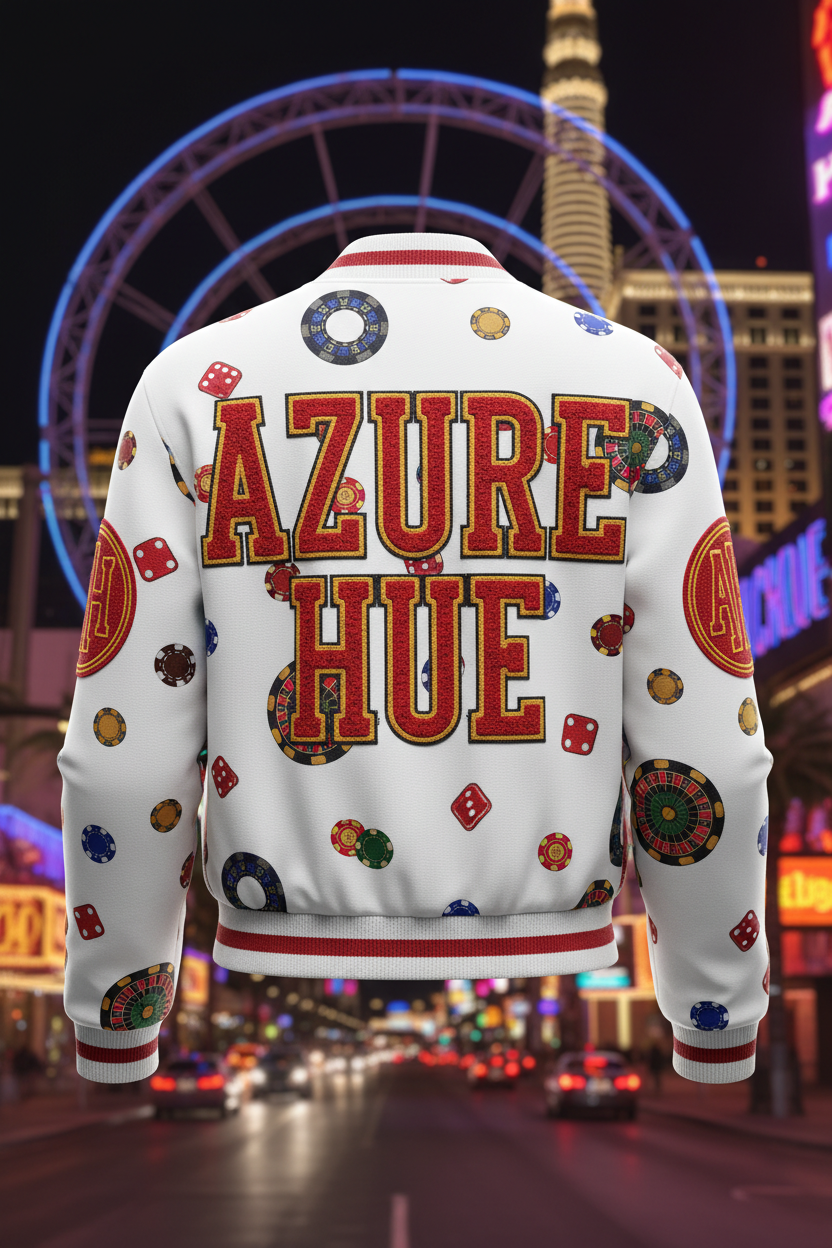 Azure Hue Women's Las Vegas Bomber - Back